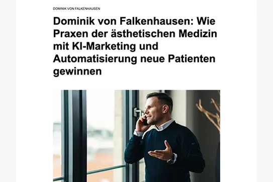 Dominik von Falkenhausen in Handelsblatt, KI-Marketing & Automatisierung